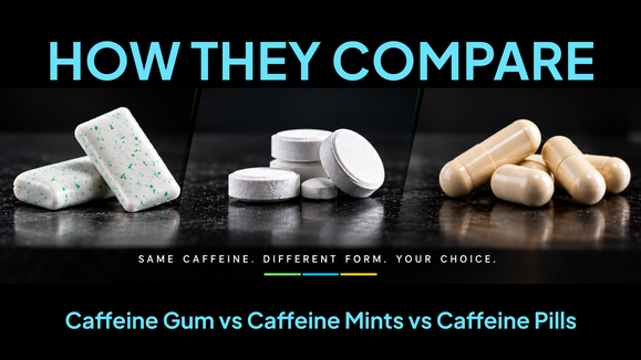 Caffeine Gum vs Caffeine Mints vs Caffeine Pills: How They Compare