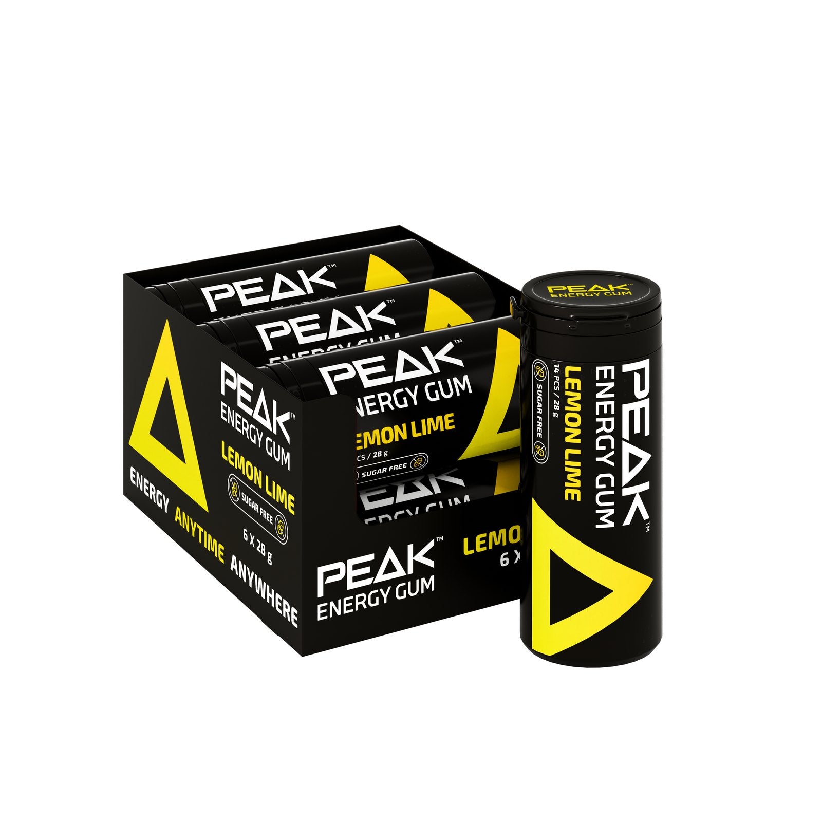 Peak Energy Gum Lemon Lime 6 pack