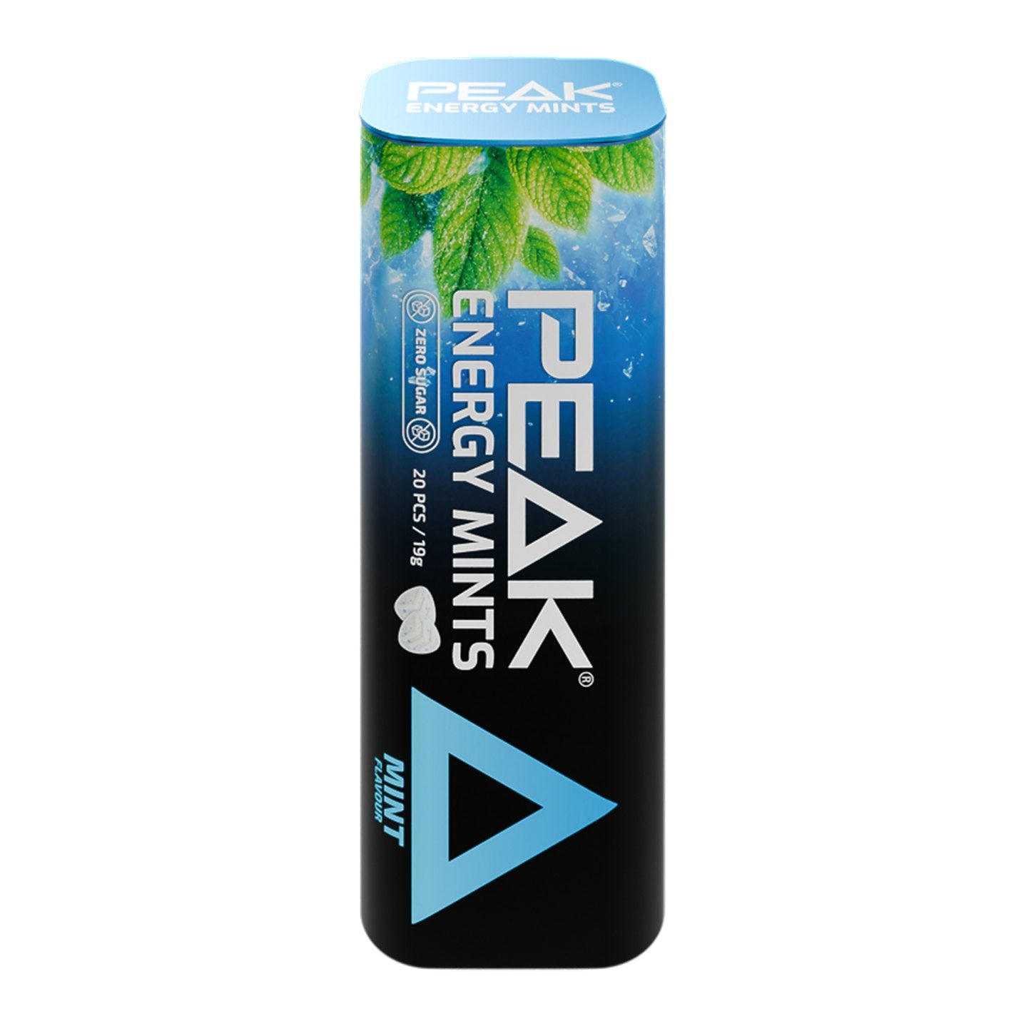 Peak Energy Mints Mint tin, 20 mints, 30mg caffeine each